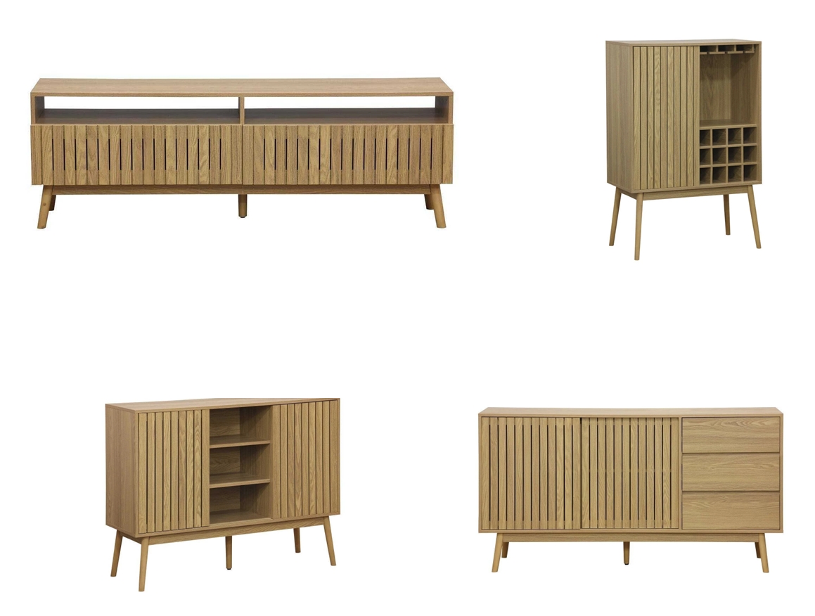 Los 4 muebles que componen la colección Topic de Kivole